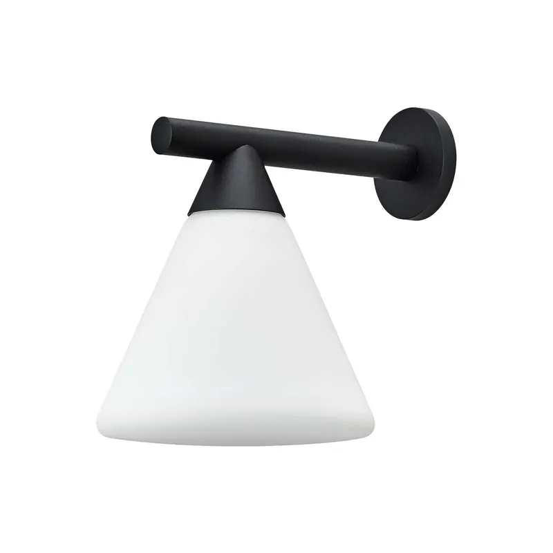 PROBE - Wall sconce cone in opaque white glass