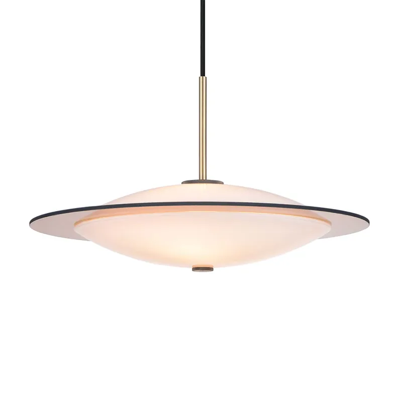 ORBIT - Vintage kitchen pendant glass saucer