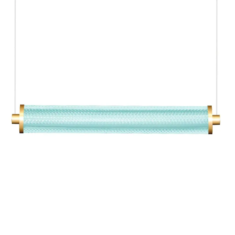 Tiffany - LED tube pendant light in colored glass modern design