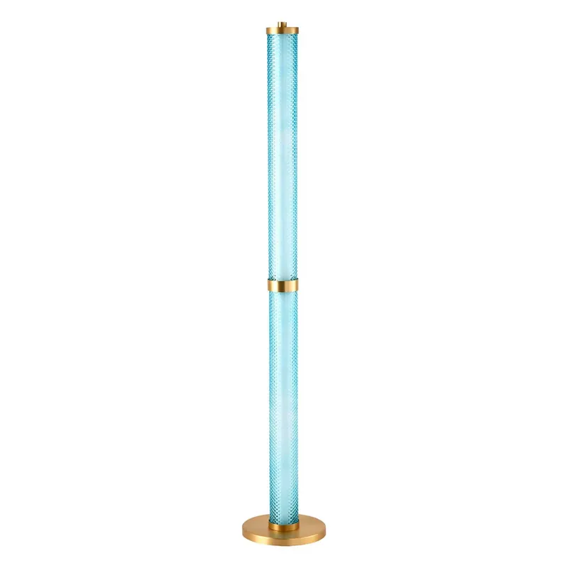 Tiffany - LED tube floor lamp in fluorescent design glass