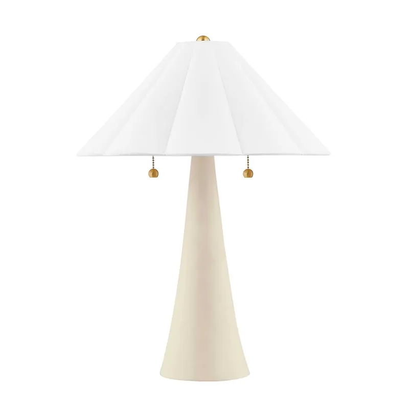 Alana - Ceramic and linen design living room lamp