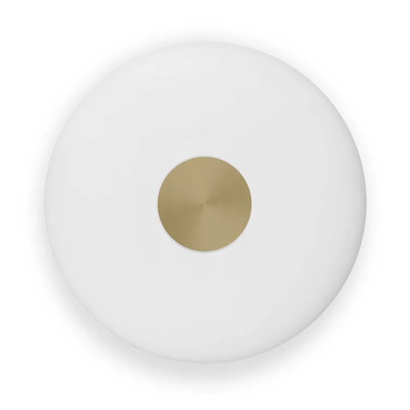 Glint - Round design wall sconce in opal glass