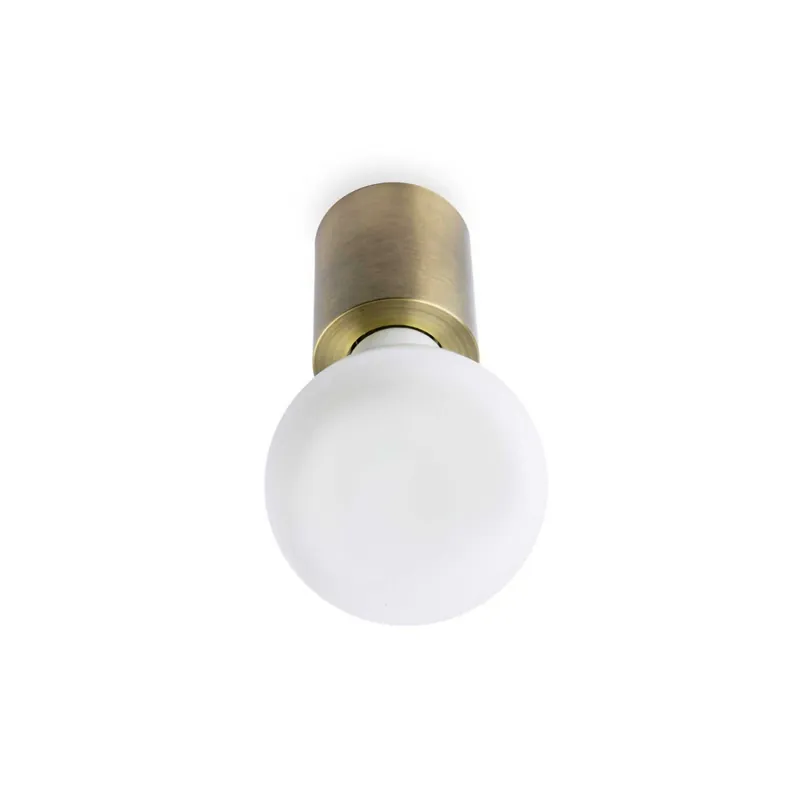 Ten - Ceiling light bulb in aged steel for vintage living room