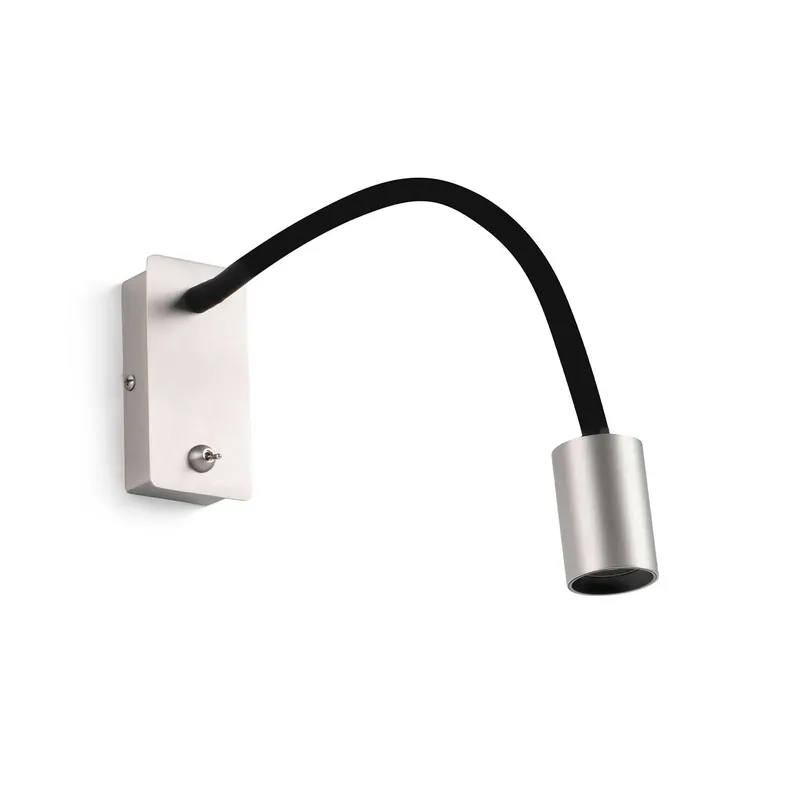 Leser - LED wall reading lamp in satin nickel