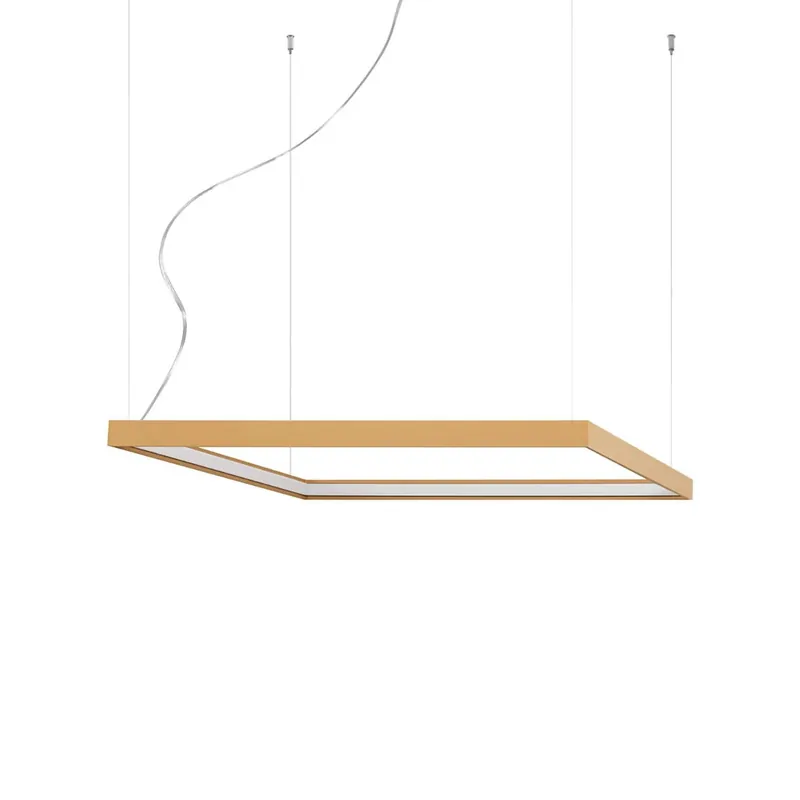 Zeta - Minimalist design square LED suspension in steel
