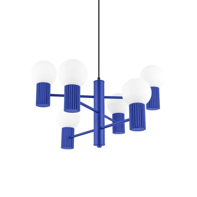 Isis - Fluted steel chandelier contemporary design