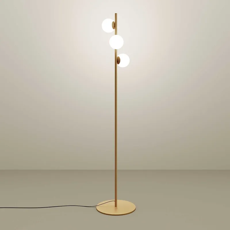 Perlina - LED floor lamp with glass spheres, stylish for bedroom
