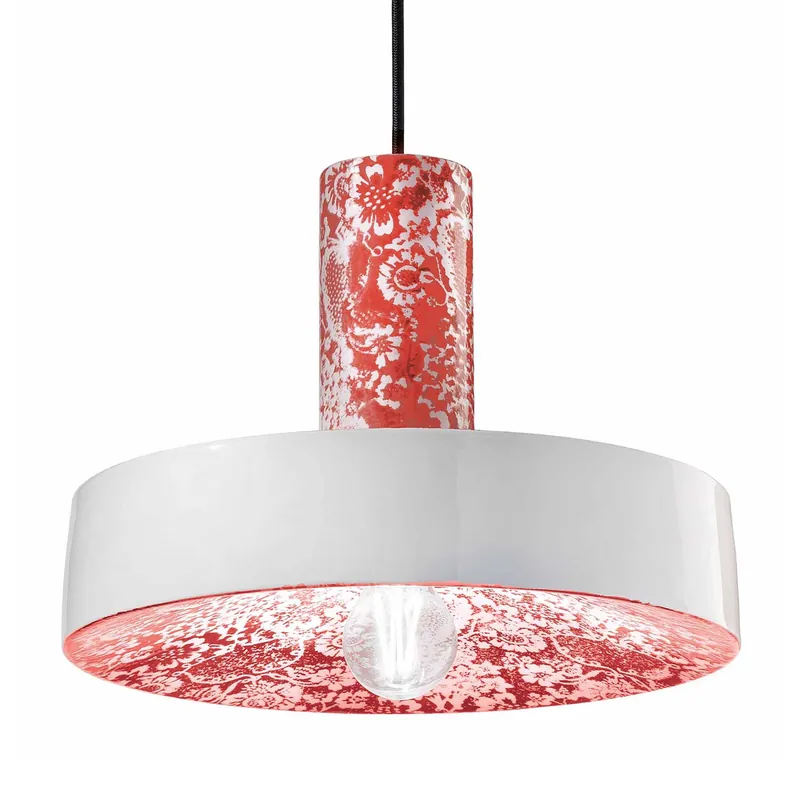 Pi - Ceramic pendant light with Asian motifs for kitchen