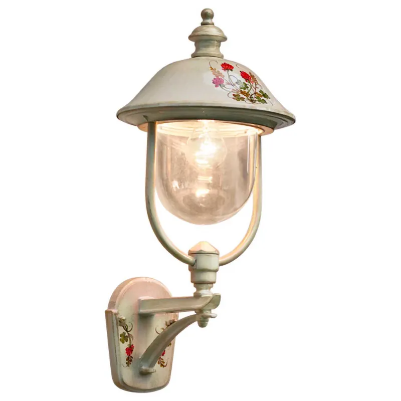 Bari - White outdoor wall sconce baroque style