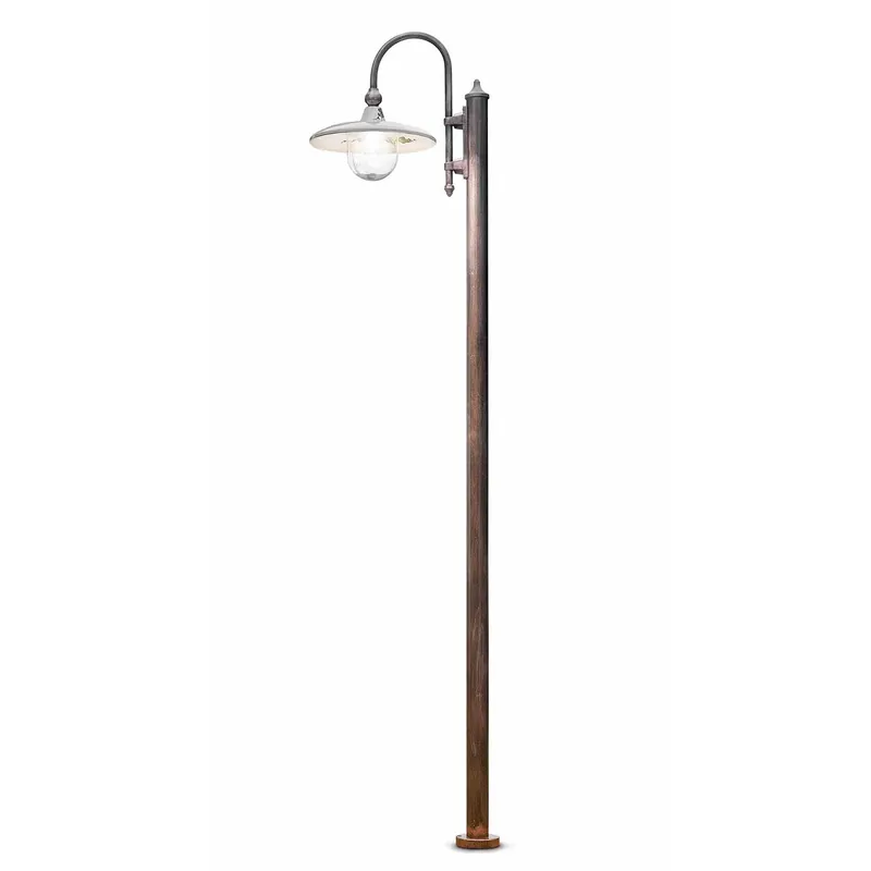 Campobasso - Vintage outdoor floor lamp with ceramic lampshade