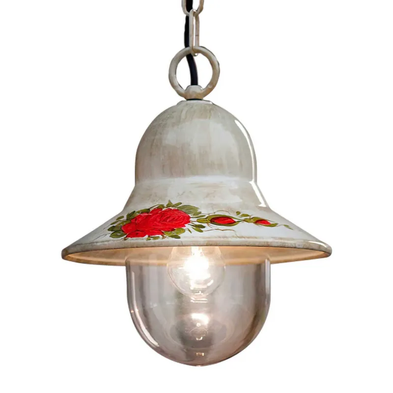Imperia - Vintage outdoor pendant light with floral patterns