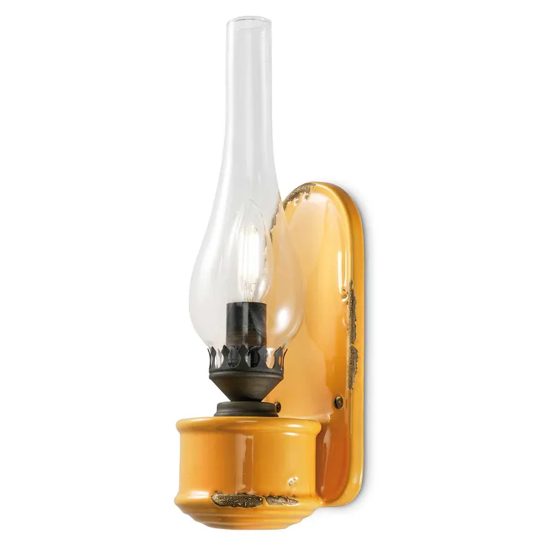 Vintage - Wall sconce in ceramic and glass with retro design