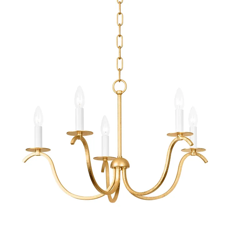 Jaclin - Baroque brass chandelier for vintage-style bedroom