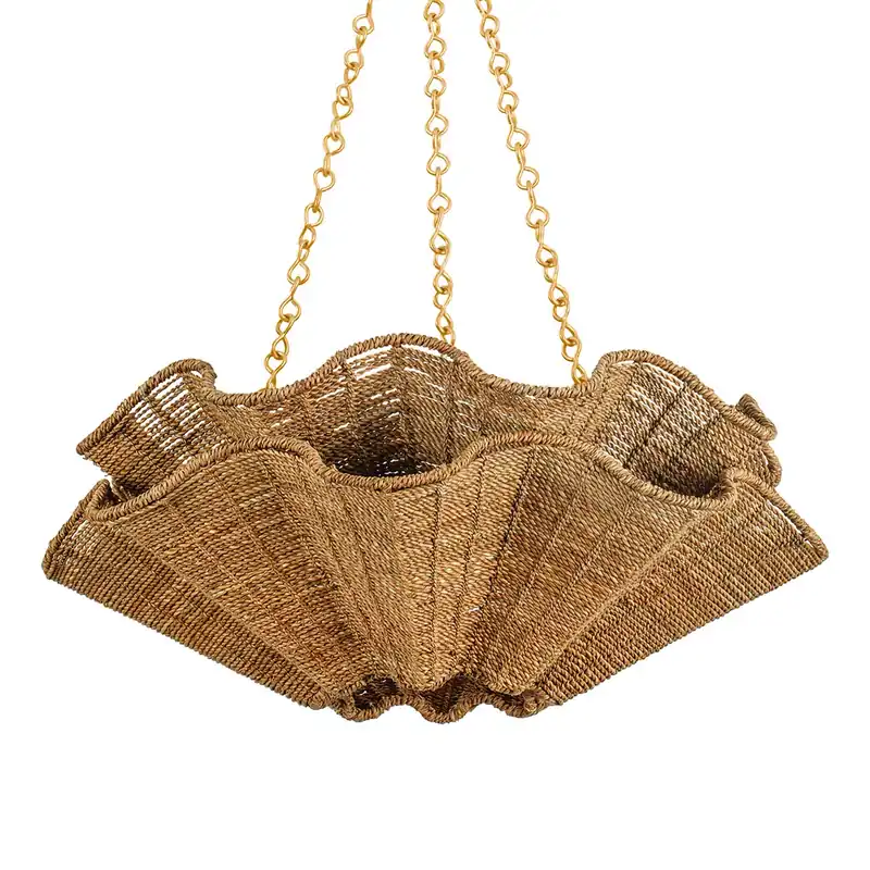 Hayworth - Rattan pendant light seaside living room design