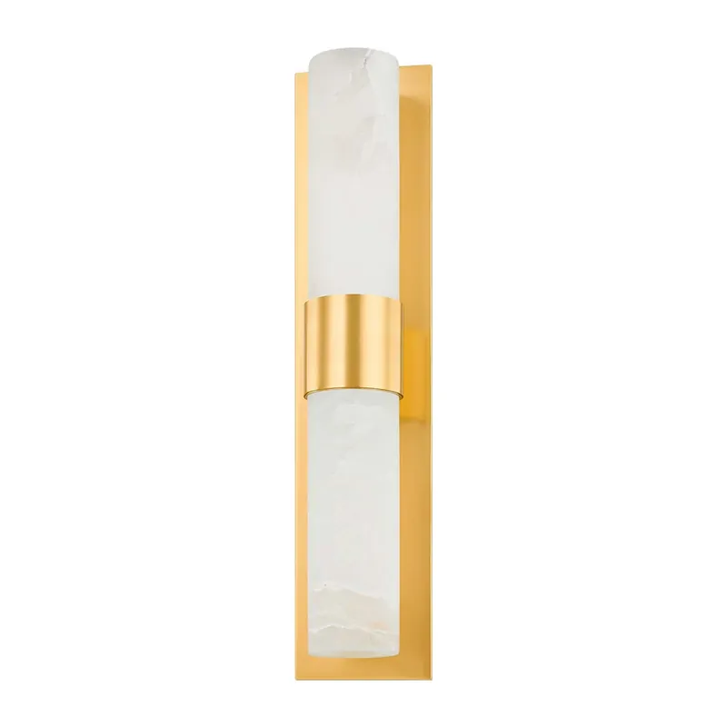 Stowe - Gold and marble wall sconce chic hotel style