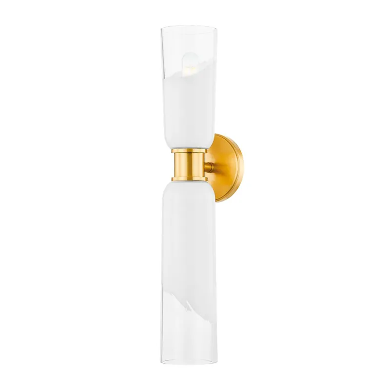 Wasson - Vintage design glass wall sconce for bedroom