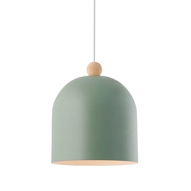 Gaston - Scandinavian metal and colored wood pendant light