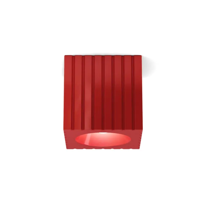 Metra - Square colorful ceramic ceiling light for living room