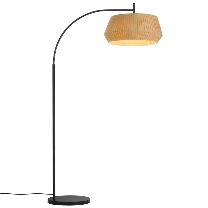 Dicte - Metal and fabric floor lamp for contemporary living room