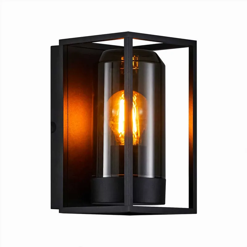 Griffin - Black outdoor wall light in contemporary style