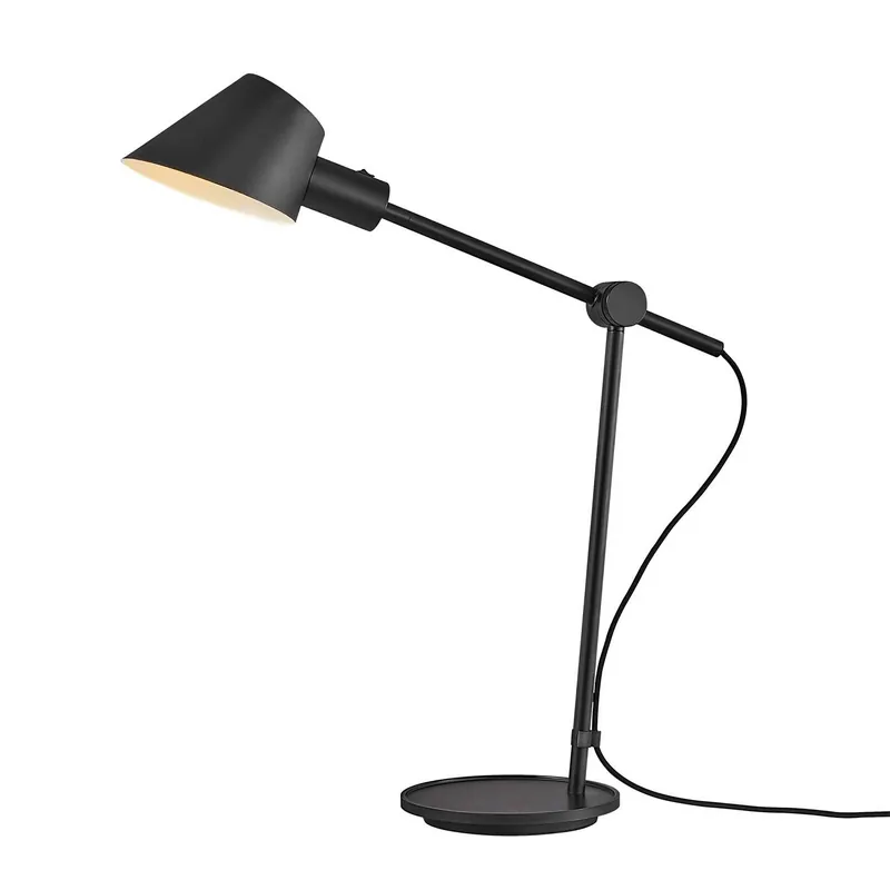 Stay - Lampada da scrivania nera con braccio articolato stile moderno