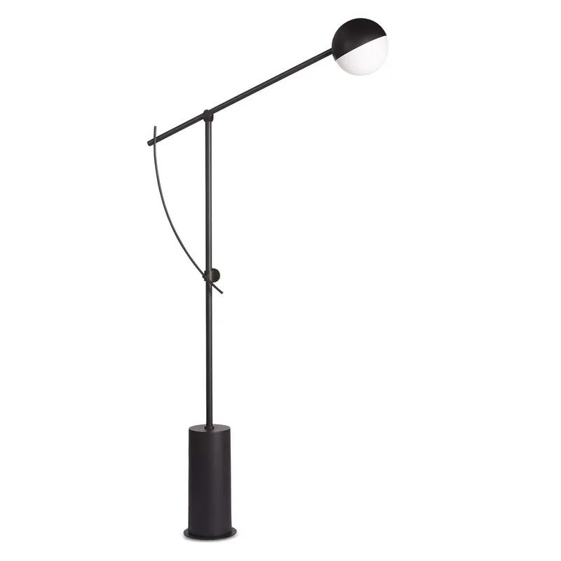 BALANCER - Lampada da terra nera, per ufficio o soggiorno