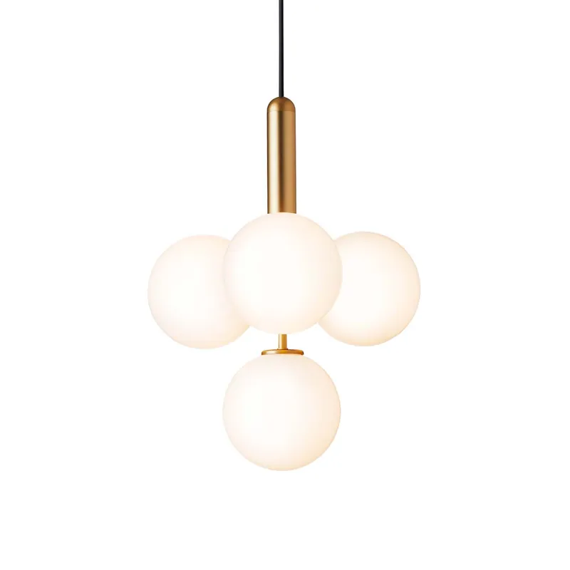 MIIRA 4 Opal - Lampadario elegante di alta gamma, sala da pranzo, dorato o nero