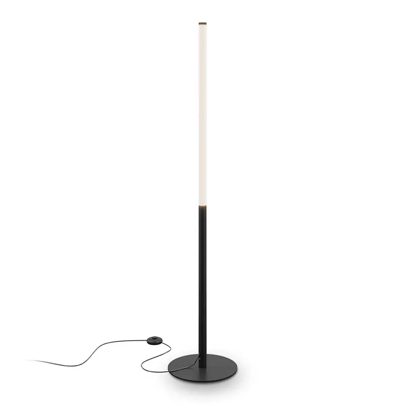 RAY - Lampada da terra tubo LED design nero moderno