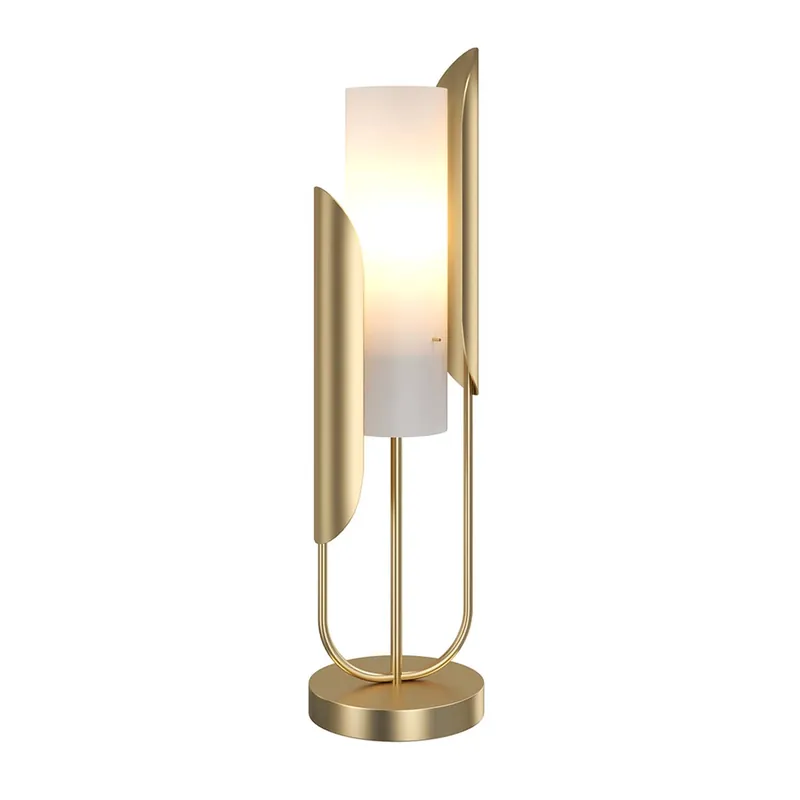 CIPRESSO - Lampada da salotto acciaio ottone e vetro opaco