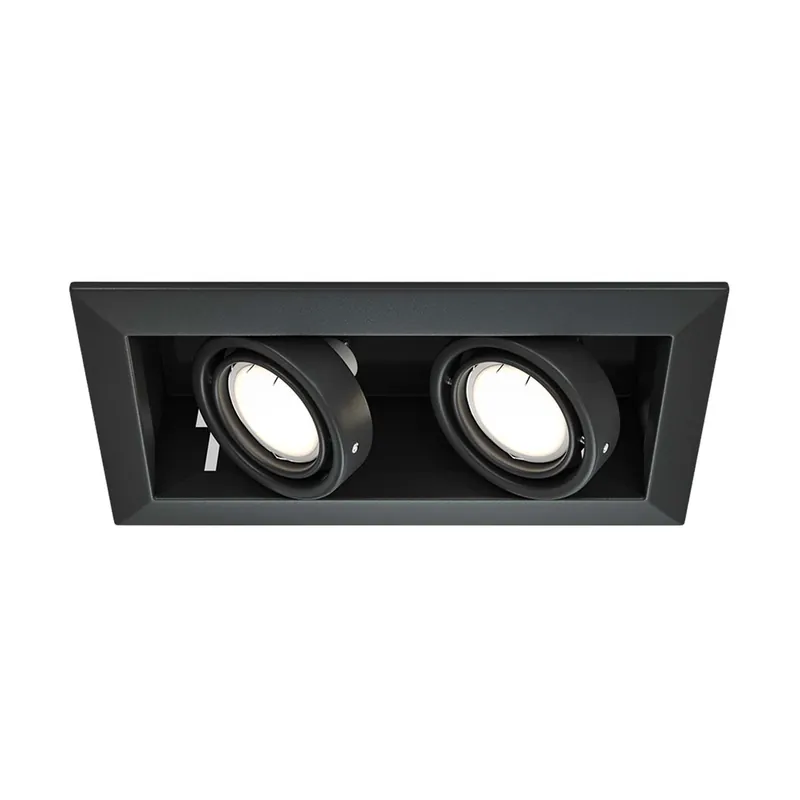 METAL MODERN - Doppio spot quadrato nero o bianco, orientabile design