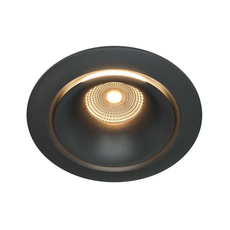 YIN - Spot incassato design nero o bianco 98mm dimmerabile