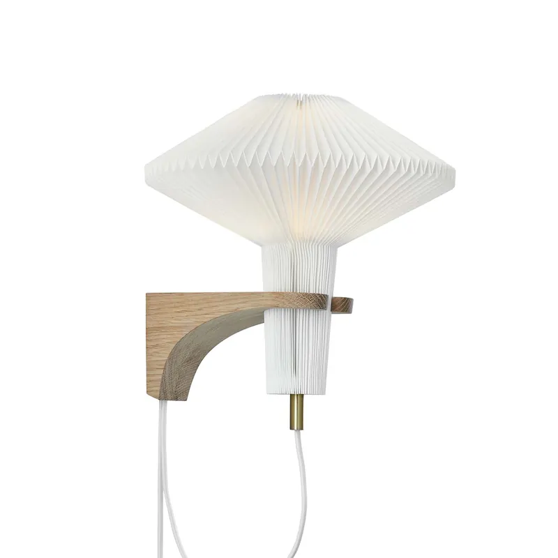 CLASSIC 204 - Applique da parete in legno e carta plissettata fatta a mano