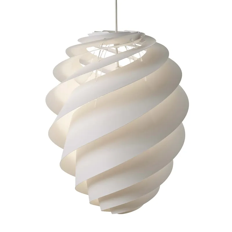 SWIRL 2 - Sospensione spirale bianco o rame, creazione designer