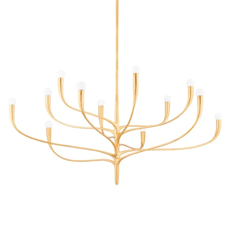 LABRA - Lampadario sospeso dorato forma albero della vita per soggiorno
