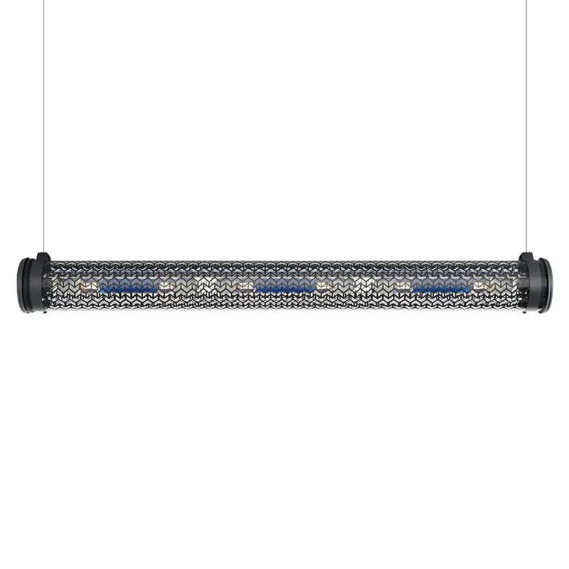 MONCEAU - Lampadario a tubo in acciaio stile industriale impermeabile IP68