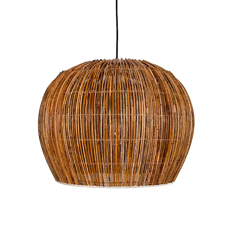 RATTAN BELL - Sospensione campana in rattan marrone fatta a mano