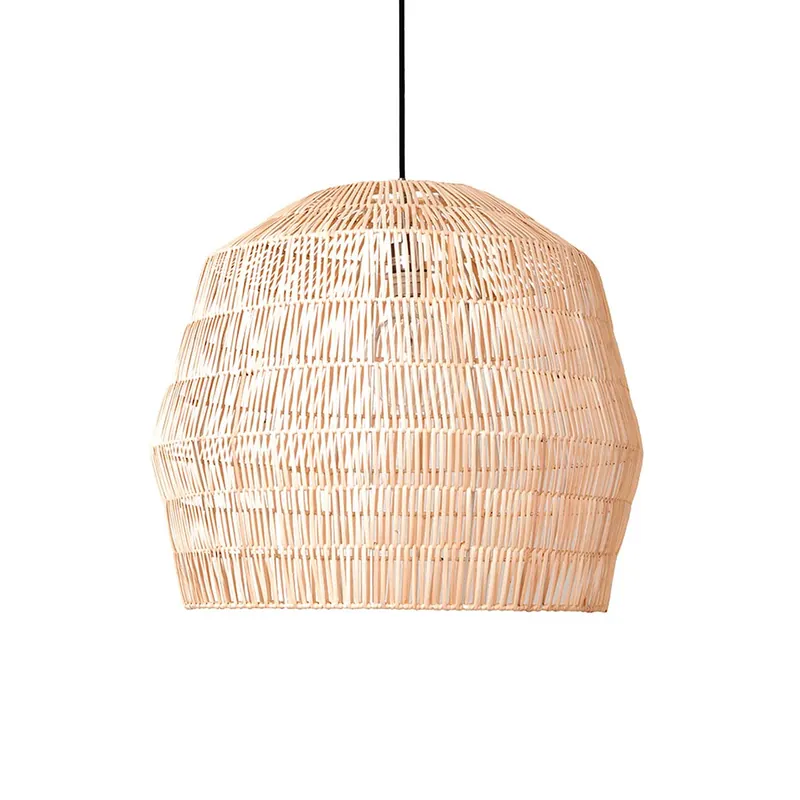 NAMA 2 - Sospensione in rattan nero o beige stile esotico