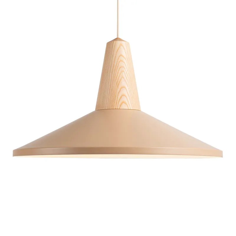 EIKON SHELL - Sospensione circolare scandinava, colorata e in legno