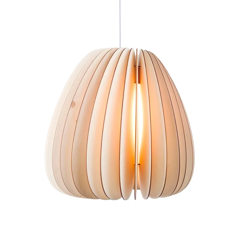 SERIES A VOLUM - Lampadario in lamelle di legno di pioppo design