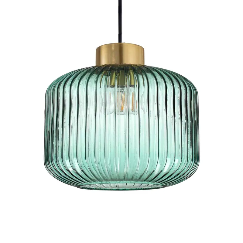 MINT - Sospensione chic in vetro fumé o verde menta