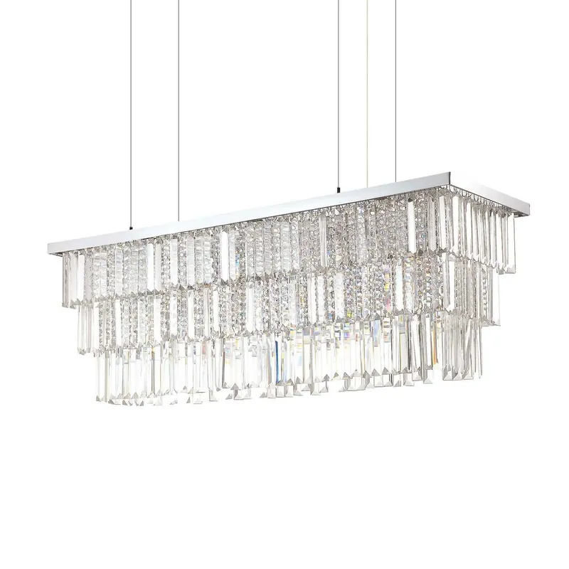 MARTINEZ - Grande lampadario rettangolare in cristallo