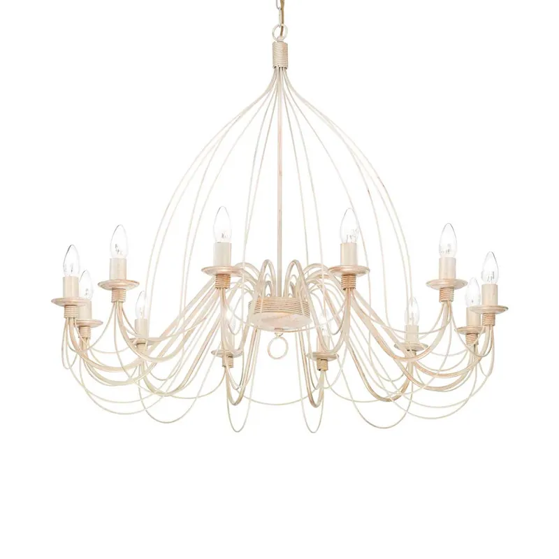 CORTE - Lampadario lampadario shabby chic bianco