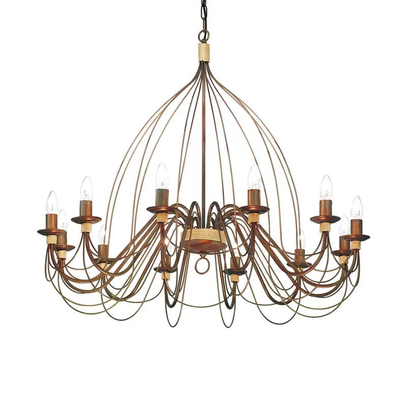 CORTE - Lampadario a sospensione bronzo stile antico