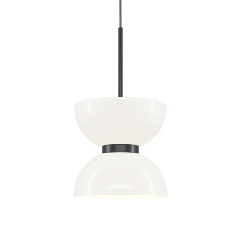 KYOTO - Sospensione chic in vetro opaco bianco con LED integrato