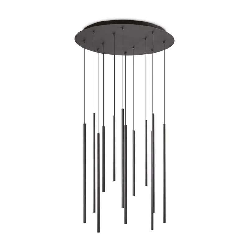 Look - Composizione di lampadari con aste LED integrate