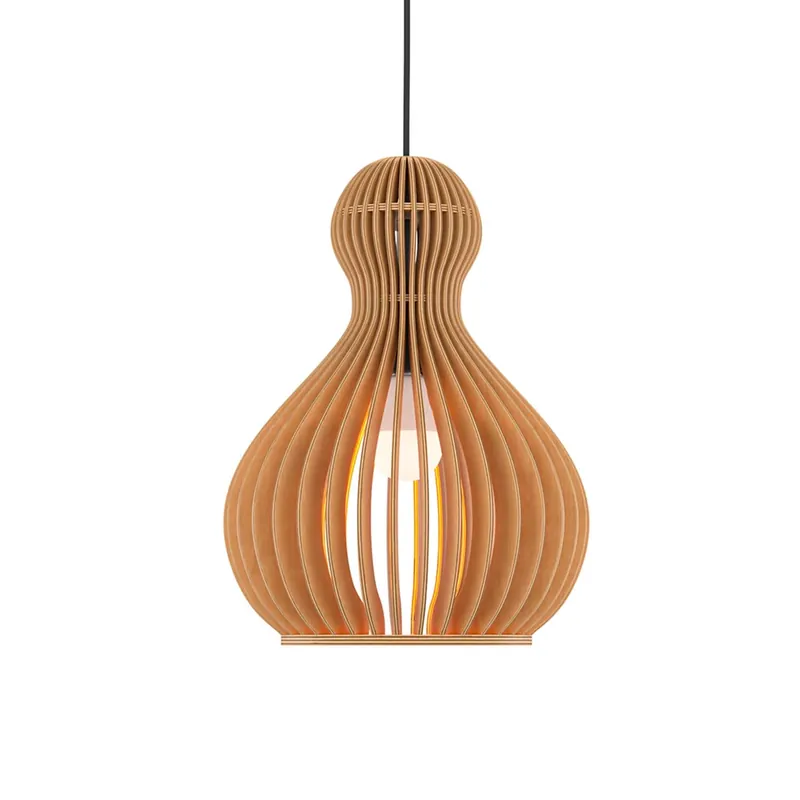ROOTS - Sospensione in legno a forma di pera