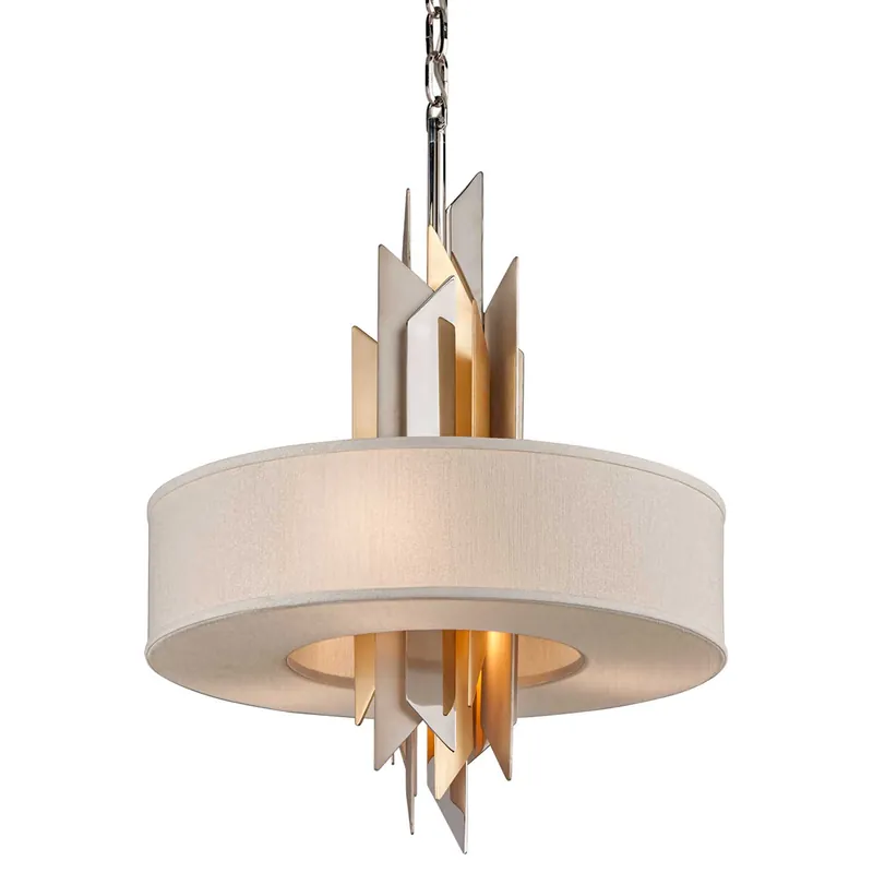 Modernist - Lampadario salone moderno in metallo e lino