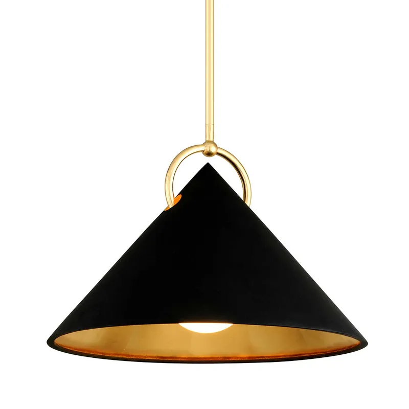 Charm - Lampadario vintage nero e dorato per cucina