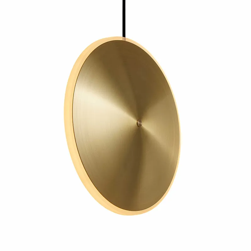 Chrona Dish v - Lampadario sospeso led dorato o acciaio per camera moderna