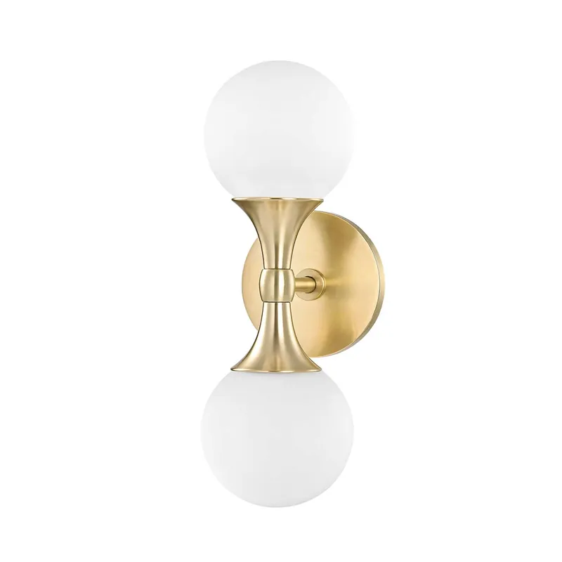 Astoria - Applique da parete dorata sfera in vetro design